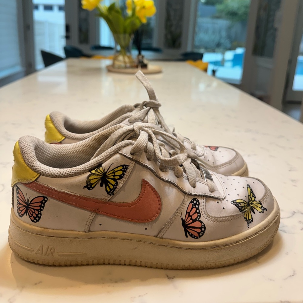 Nike Air Force 1 butterfly sneakers 5Y